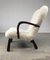 Fully Restored Danish Clam Chair in Sheepskin from Skive Mobelfabrik, 1950s 12