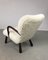 Vollständig restaurierter dänischer Clam Chair aus Schaffell von Skive Mobelfabrik, 1950er 10