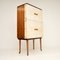 Drinks Cabinet in Walnut and Leather by Laszlo Hoenig, 1950s, Image 3