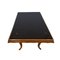Low Italian Table with Black Glass Top, 1950s 2