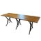Early 20th Century French Metal and Oak Dining Table, Image 1