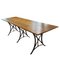 Early 20th Century French Metal and Oak Dining Table, Image 2