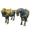 Mid-Century Chinese Copper, Enamel and Gilt Horses, Set of 2 1