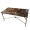Faux Bamboo and Brass Coffee Table with Marble Top, 1960s, Image 2