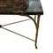 Faux Bamboo and Brass Coffee Table with Marble Top, 1960s 5