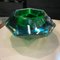 Large Modernist Green and Blue Faceted Murano Glass Bowl from Seguso, 1970s 5