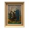 Franco Amideii, Figures, 1960s, Small Paintings on Board, Framed, Set of 2 1