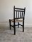 Antique Ebonised Bobbin Chair with Woven Rush Seat, 1890s 2