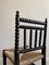 Antique Ebonised Bobbin Chair with Woven Rush Seat, 1890s 7