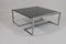 Italian Coffee Table in Steel and Smoked Glass, 1970s 2