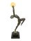 Dancer Sculpture with a Jade Ball by Max Le Verrier, JEU, Spelter & Marble, Art Deco Style 3