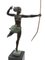 Jean de Marco for Max Le Verrier, Atalante, Spelter & Marble, Art Deco Style Amazone Sculpture, Image 2