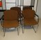 Vintage Italian Dining Armchairs in Wool and Steel, 1970s, Set of 4 24