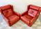 Danish Red Leather Armchairs attributed to Edmund Jorgensen, 1960s, Set of 2 6