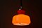 Lampe à Suspension Orange, 1970s 3