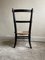 Antique Fireside Chair with Ebonised Finish and Rush Seat 7