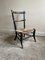 Antique Fireside Chair with Ebonised Finish and Rush Seat 6