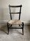 Antique Fireside Chair with Ebonised Finish and Rush Seat 3