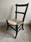 Antique Fireside Chair with Ebonised Finish and Rush Seat 2