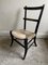 Antique Fireside Chair with Ebonised Finish and Rush Seat, Image 2