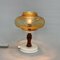 Mid-Century Glass & Wood Table Lamp, Czechoslovakia, 1970s, Image 9