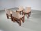 Canvas Monk Chairs by Tobia & Afra Scarpa for Molteni, 1970s, Set of 4 6