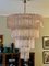 Lámpara de araña grande de cristal de Murano rosa, Imagen 2