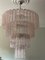 Large Pink Murano Glass Chandelier 1