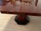 Tavolo da pranzo laccato rosso con dettagli in polvere d'oro, anni '70, Immagine 9