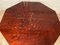 Tavolo da pranzo laccato rosso con dettagli in polvere d'oro, anni '70, Immagine 6
