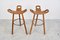 Tabourets de Bar Brutalistes Mid-Century, 1960s, Set de 2 3