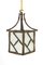 Faux Bamboo Brass Lantern Hanging Light, Image 1