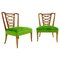 Mid-Century Modern Green Fireside Armchairs Attributed to Osvaldo Borsani, 1950s, Set of 2, Image 1