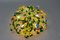 Polychrome Painted Metal Flower Five-Light Ceiling Light, 1970s 5