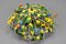 Polychrome Painted Metal Flower Five-Light Ceiling Light, 1970s 9