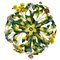 Polychrome Painted Metal Flower Five-Light Ceiling Light, 1970s 1
