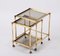 Brass Mirrored Border Nesting Tables with Glass Top from Maison Jansen, 1970s, Set of 2 13