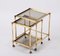 Brass Mirrored Border Nesting Tables with Glass Top from Maison Jansen, 1970s, Set of 2, Image 13