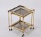 Brass Mirrored Border Nesting Tables with Glass Top from Maison Jansen, 1970s, Set of 2 10