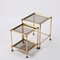 Brass Mirrored Border Nesting Tables with Glass Top from Maison Jansen, 1970s, Set of 2 5