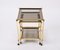 Brass Mirrored Border Nesting Tables with Glass Top from Maison Jansen, 1970s, Set of 2, Image 4