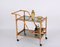 Mid-Century Bamboo Rattan, Glass Rectangular Serving Trolley, Italy, 1960s 13