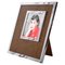 Mid-Century Italian Burl Wood and Chromed Picture Frame from Antonio Botta, 1970s 1