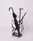 Brutalist Italian Hand Wrought-Iron Umbrella Stand from Salvino Marsura, 1960s 17