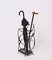 Brutalist Italian Hand Wrought-Iron Umbrella Stand from Salvino Marsura, 1960s, Image 18