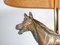Art Deco Tischlampe aus Bronze mit Pferd 4