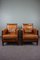 Art Deco Sheep Leather Lounge Chairs, Set of 2 1