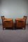 Art Deco Sheep Leather Lounge Chairs, Set of 2 2