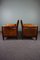 Art Deco Sheep Leather Lounge Chairs, Set of 2 4