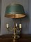 Empire Style Bouillotte Lamp with Sheet Metal Lampshade and Bronze Base, Mid 20th Century 4